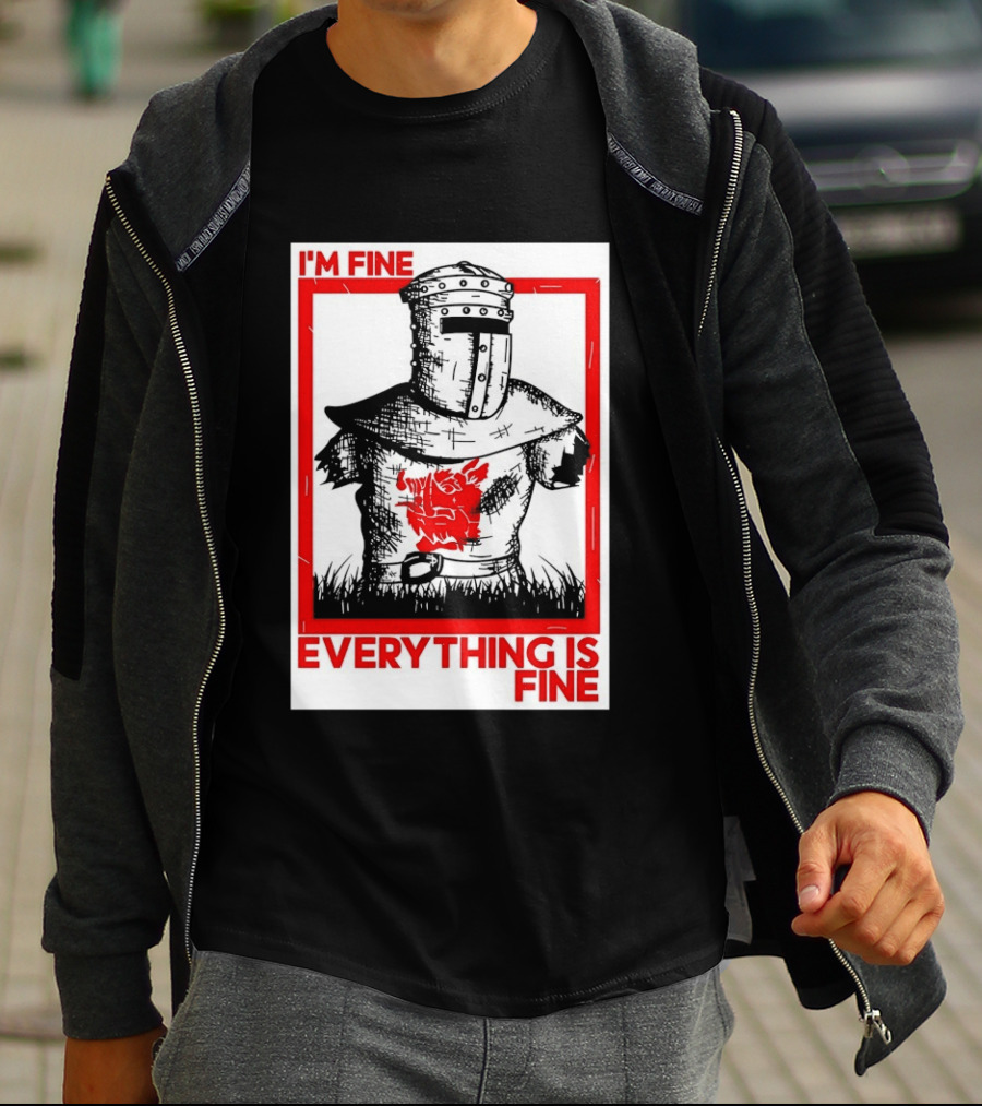 I'm Fine Everything Is Fine Black Knight Monty Python And The Holy Grail T-Shirt