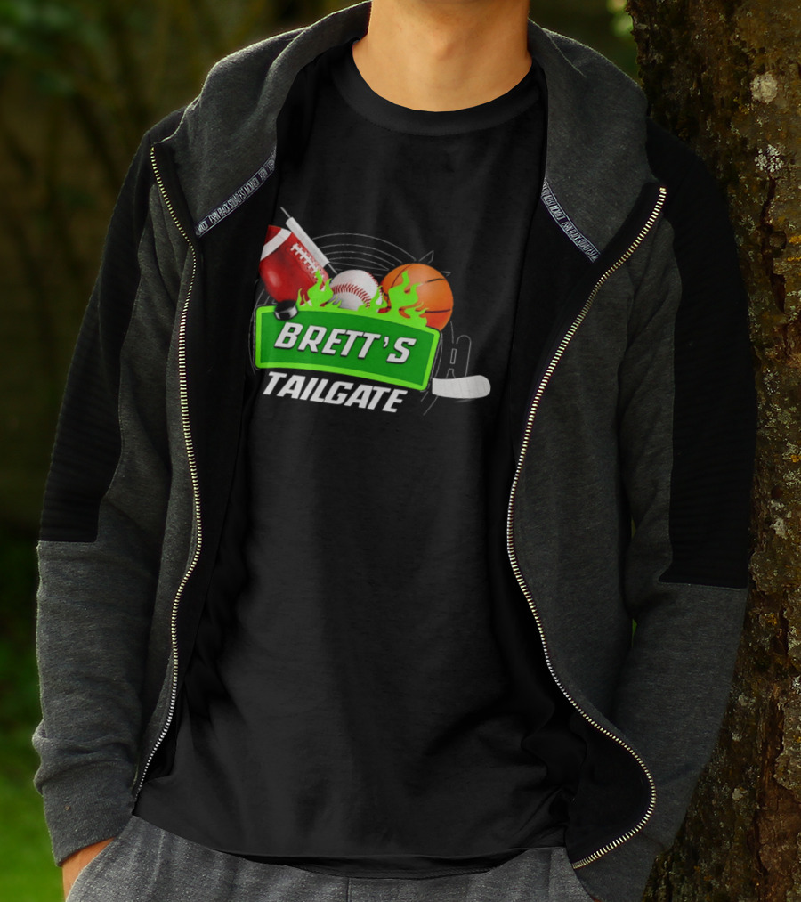 Brett's Tailgate Football Baseball Basketball Hockey Sports T-Shirt