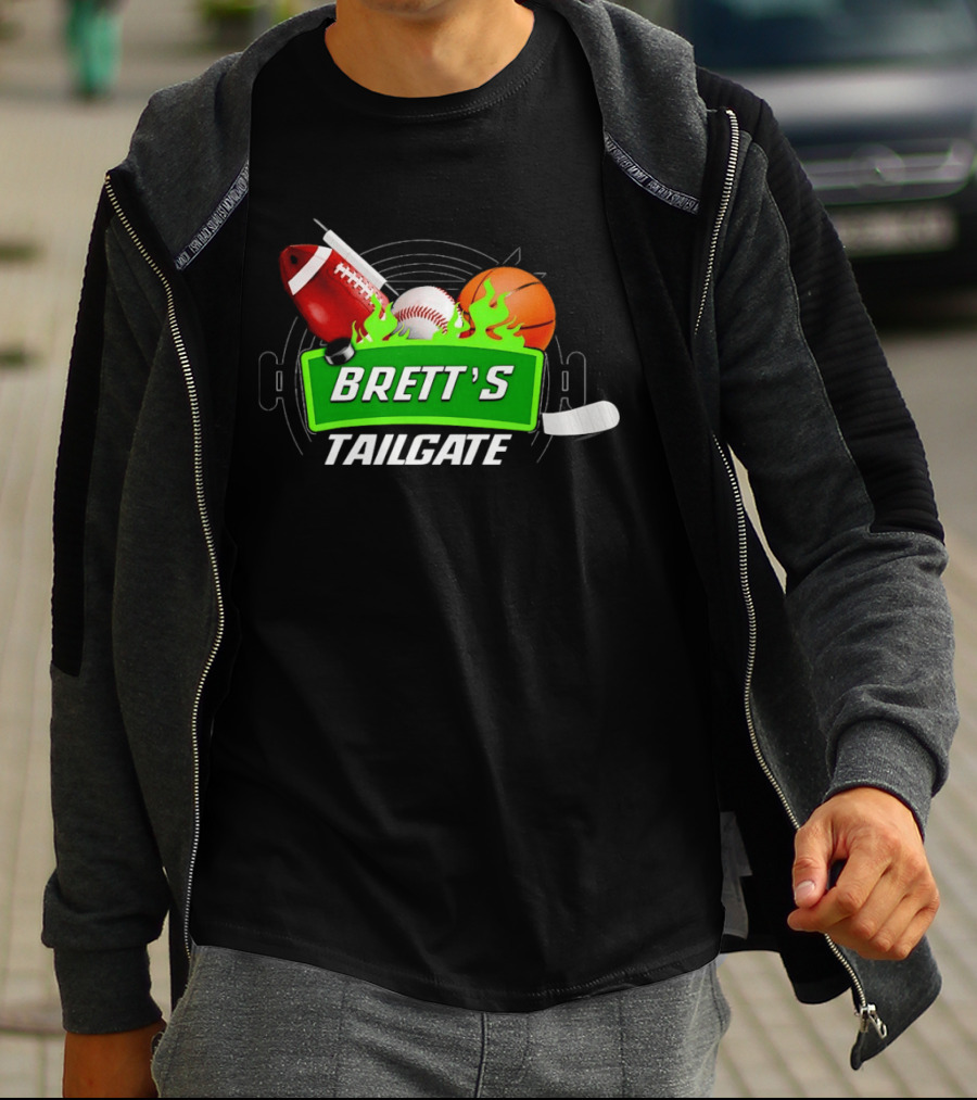 Brett's Tailgate Football Baseball Basketball Hockey Sports T-Shirt