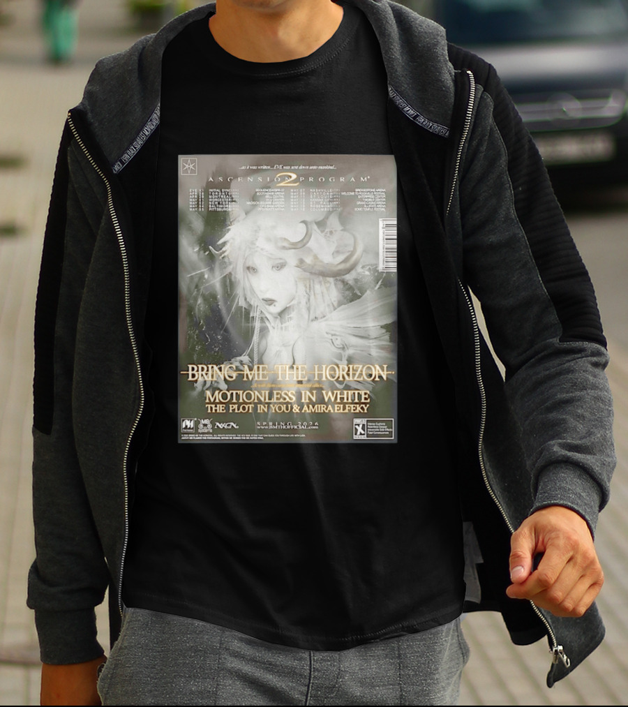 Bring Me The Horizon Ascension Program 2026 North America Tour Motionless In White The Plot In You Amira Elfeky Spring Dates T-Shirt