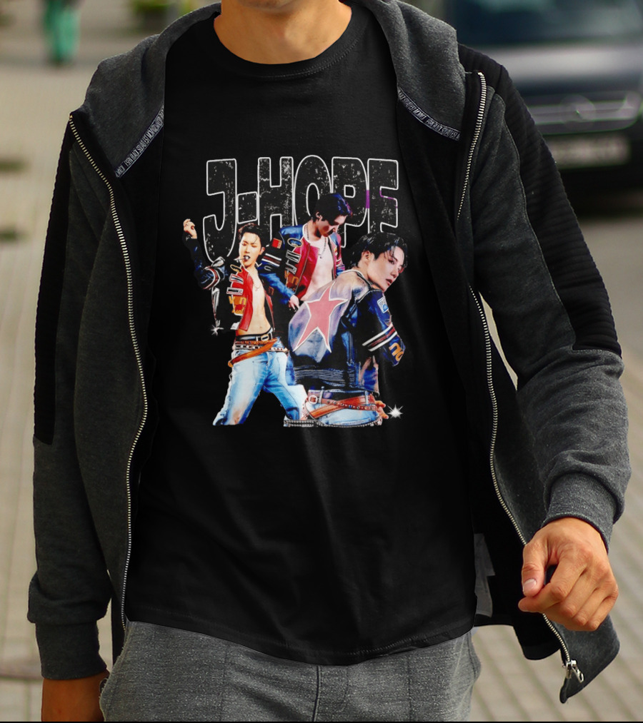 J Hope Korean Pop Star Vintage Jacket Aesthetic T-Shirt