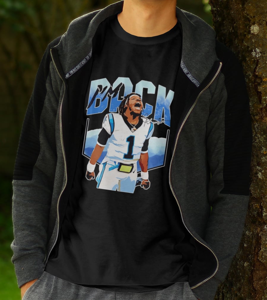 Carolina Panthers Cam Newton I'm Back Celebration Football T-Shirt