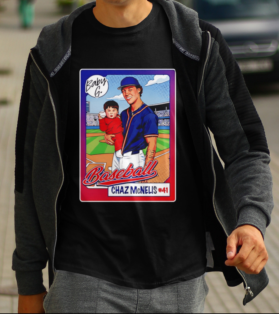 Baby G Chaz McNelis #41 Arizona Baseball NCAA Caricature T-Shirt