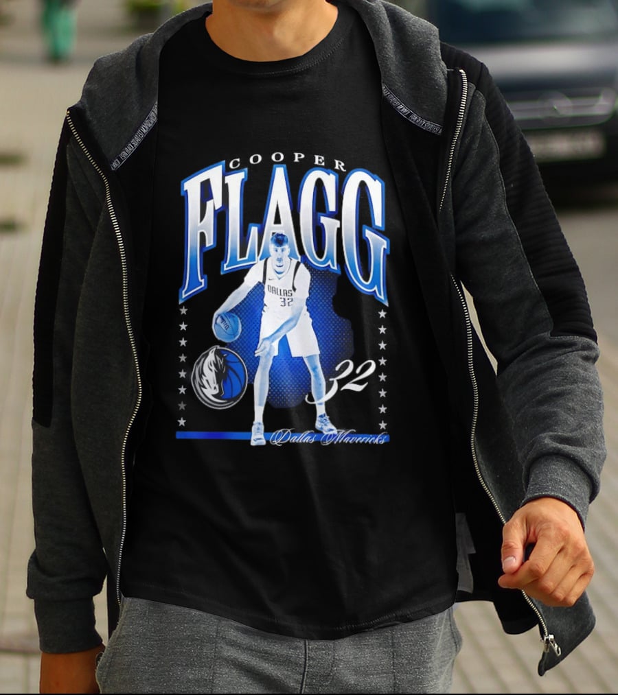 Cooper Flagg Dallas Mavericks 32 Basketball Player Hype T-Shirt