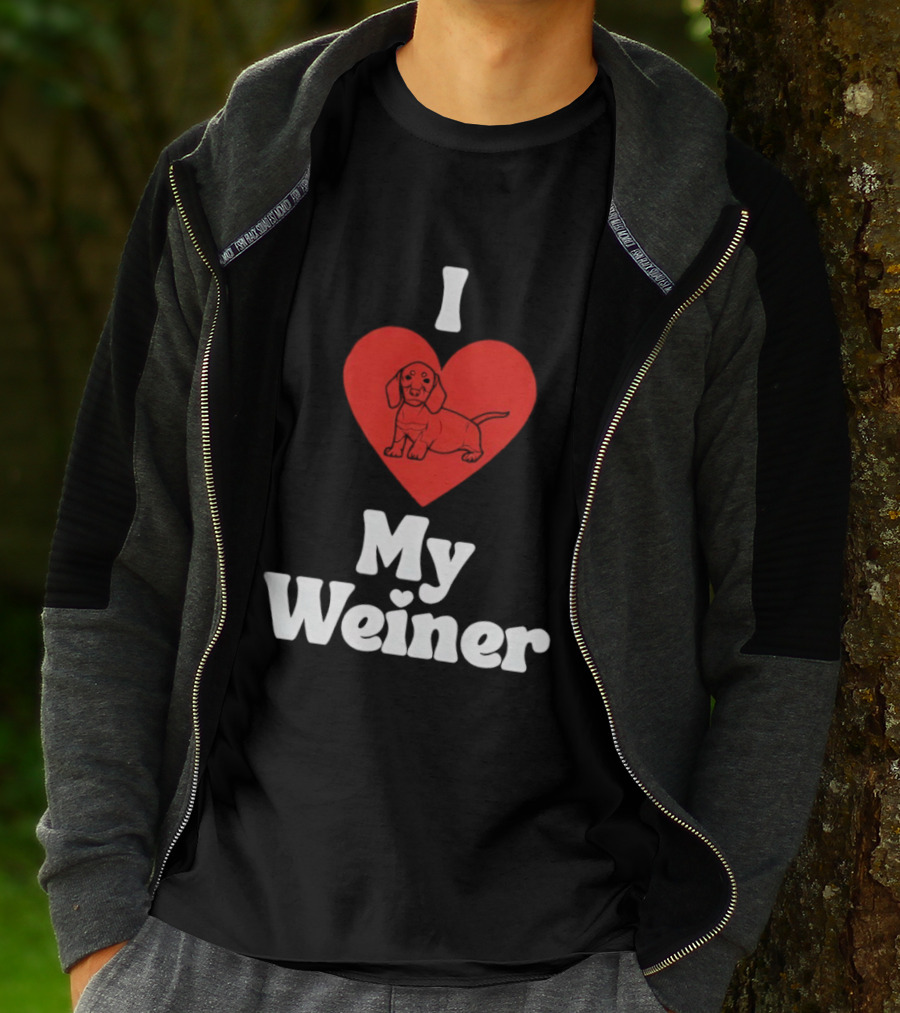 I Heart My Weiner Dachshund Love T-Shirt