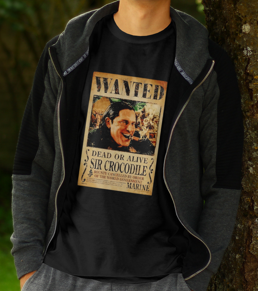 Wanted Dead Or Alive Sir Crocodile Bounty Cancelled By Order Of The World Government Marine T-Shirt