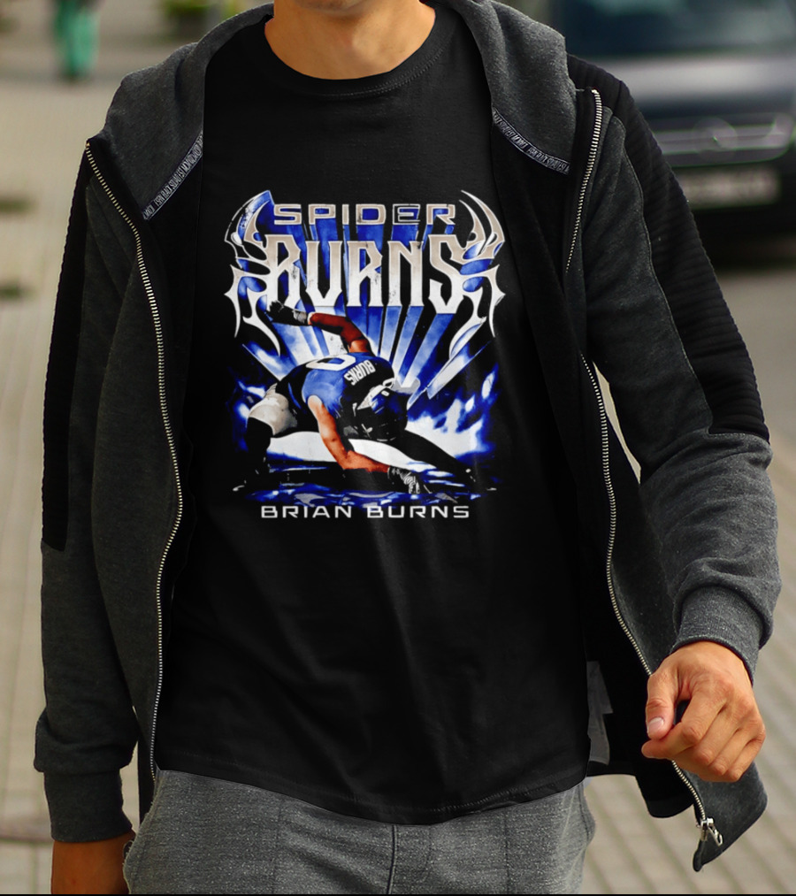 Spider Burns Brian Burns Football Player Pose T-Shirt