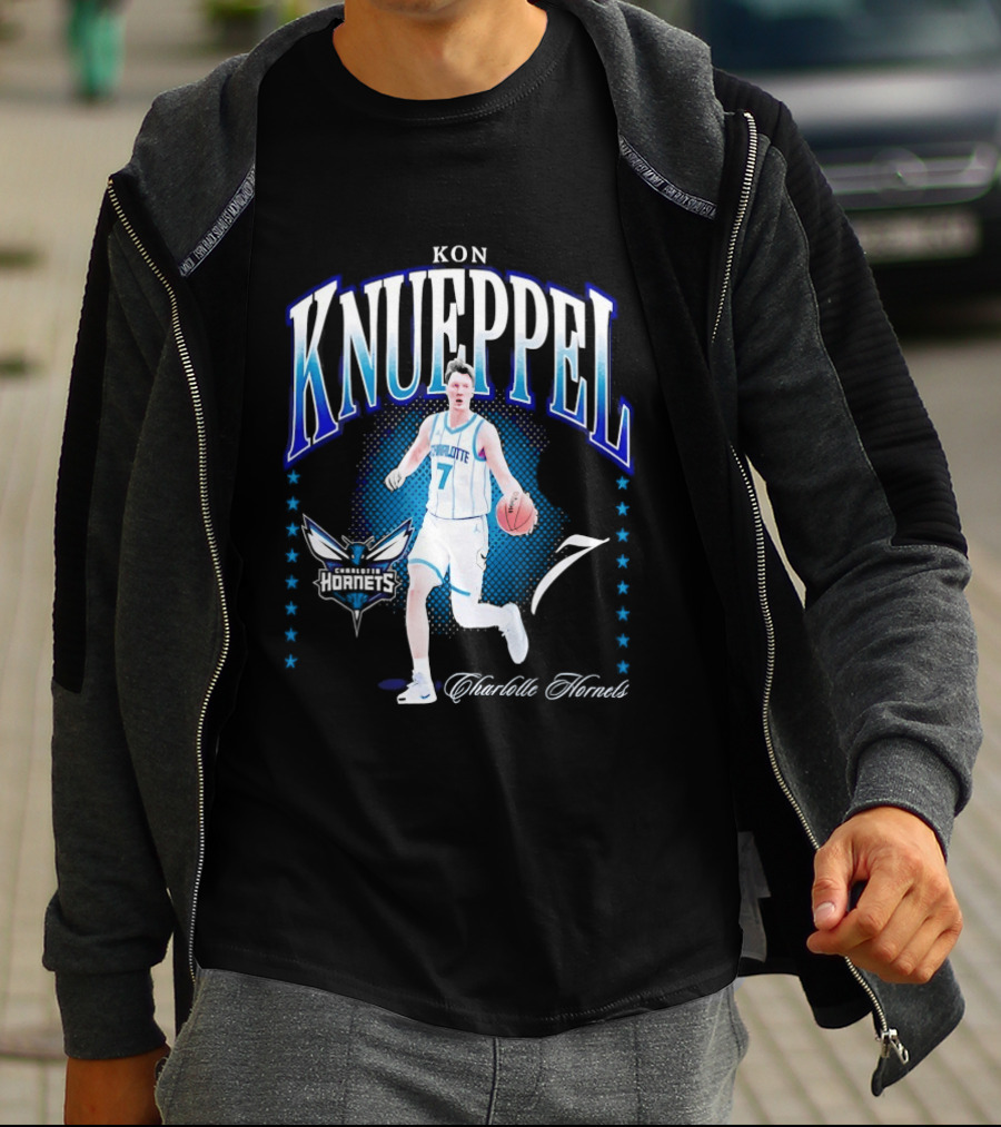 Kon Knueppel Charlotte Hornets 7 Basketball Player T-Shirt