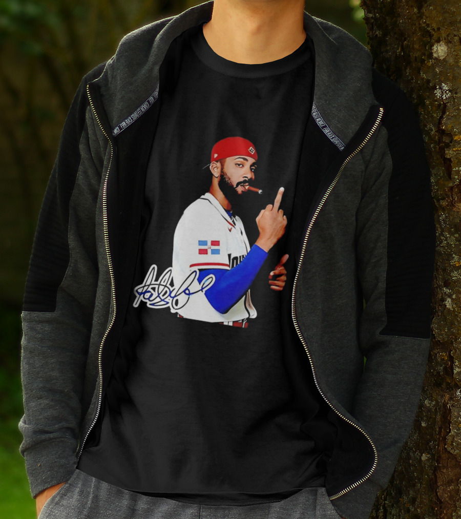 Fernando Tatis Jr San Diego Padres Smoking Middle Finger Dominican Jersey T-Shirt