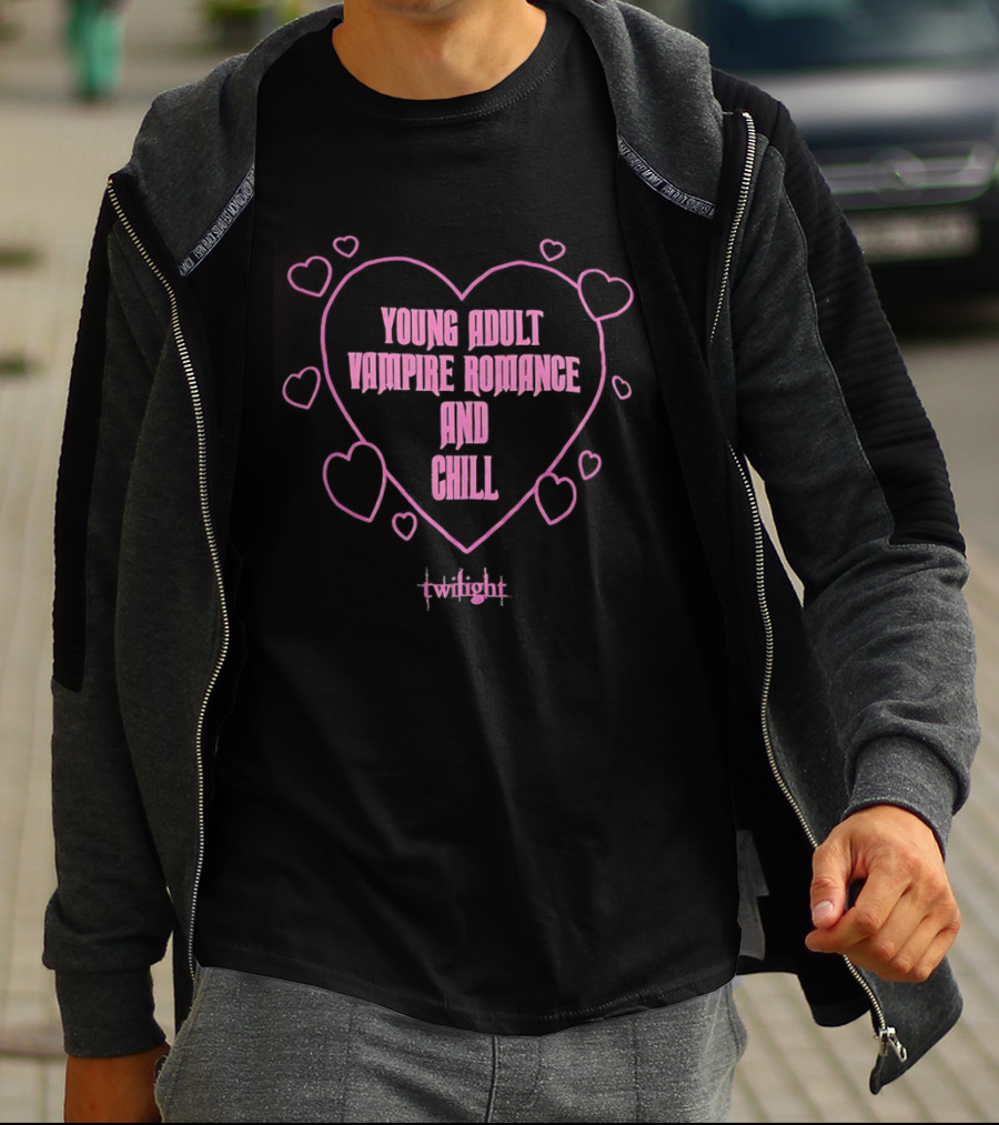 Twilight Saga Young Adult Vampire Romance And Chill Heart Shape T-Shirt