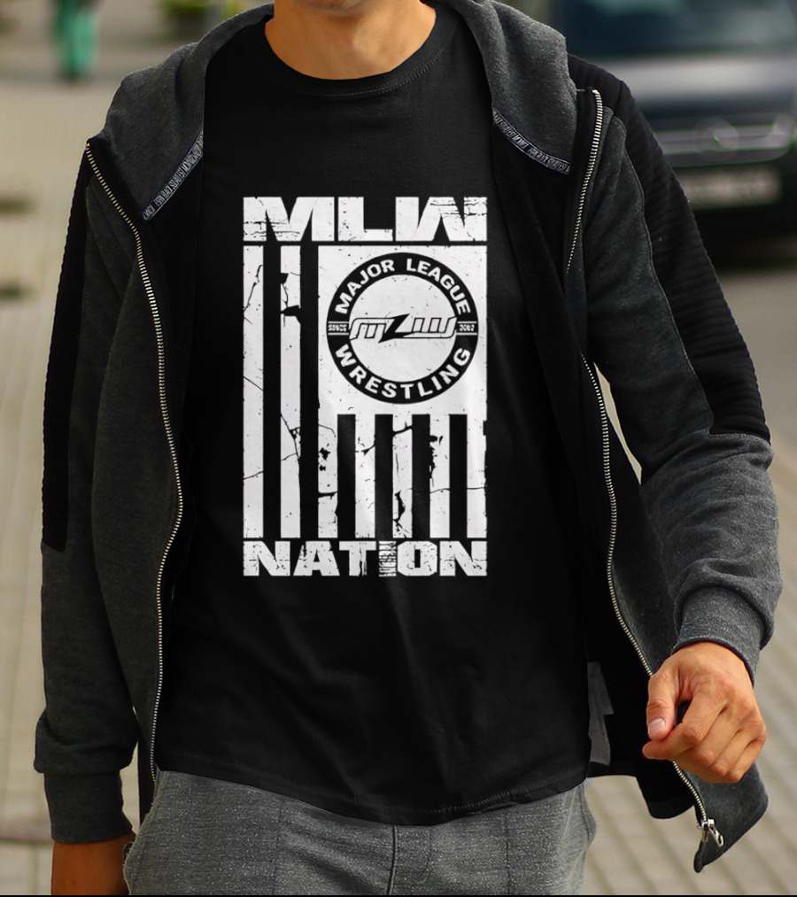 MLW Major League Wrestling Nation American Flag T-Shirt