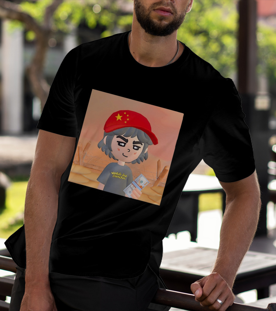 World's Best Trencher China Play Together Red Star Cap Cartoon T-Shirt