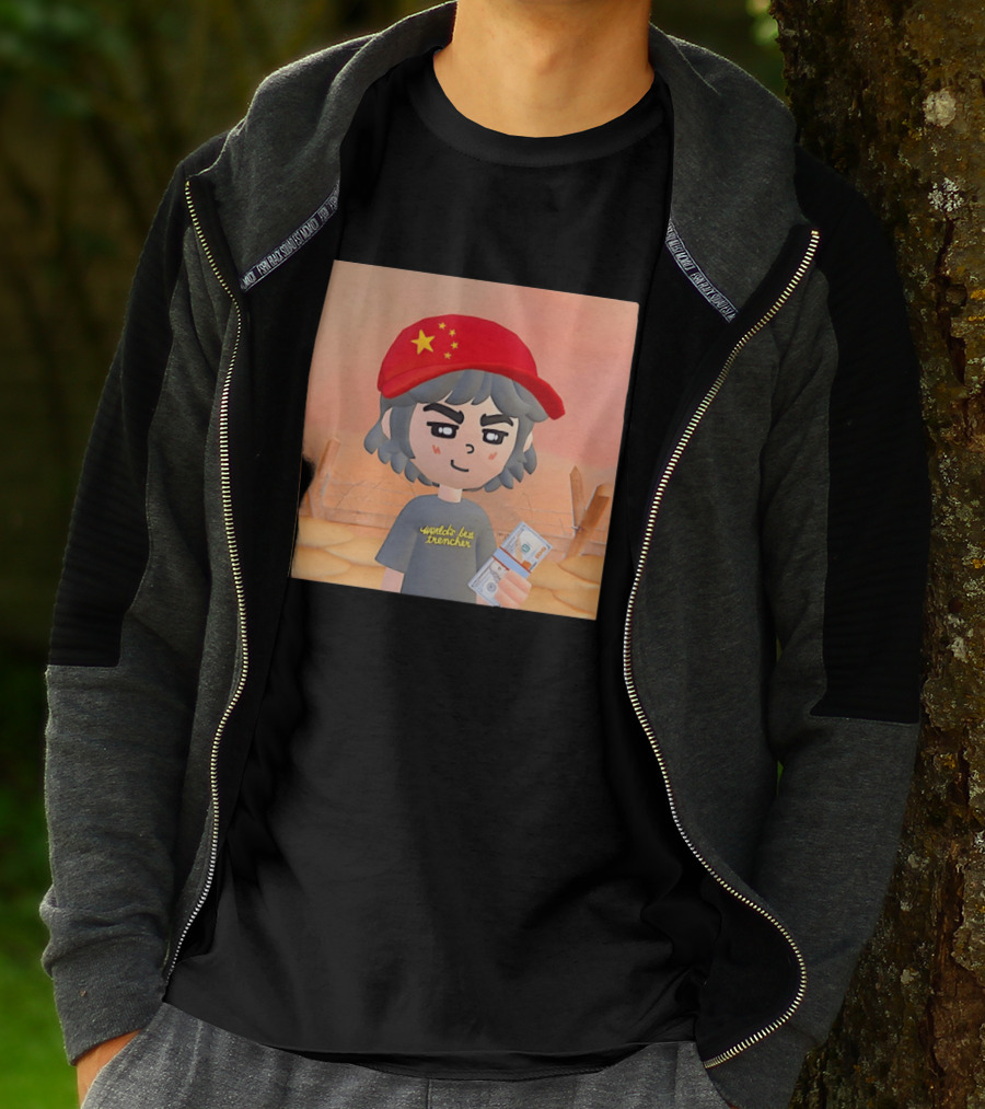 World's Best Trencher China Play Together Red Star Cap Cartoon T-Shirt