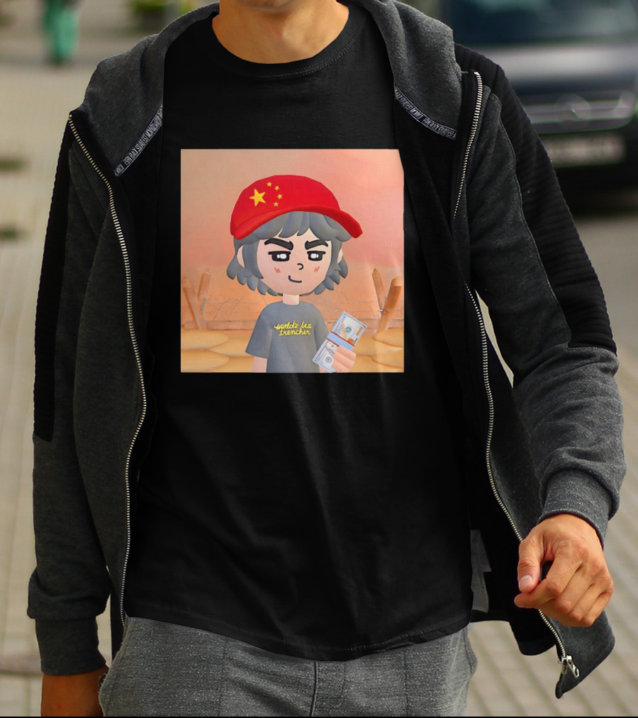 World's Best Trencher China Play Together Red Star Cap Cartoon T-Shirt