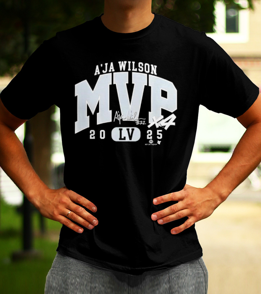 A'ja Wilson MVP 2025 LV Basketball Signature T-Shirt