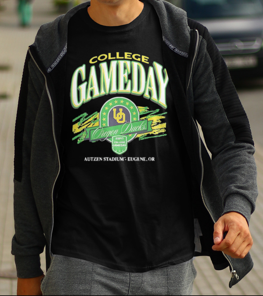 College GameDay Oregon Ducks ESPN Autzen Stadium Eugene OR T-Shirt
