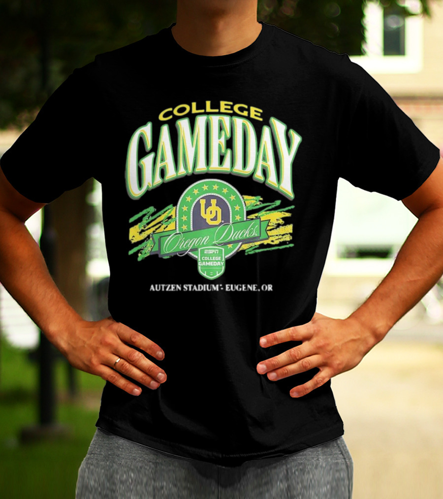College GameDay Oregon Ducks ESPN Autzen Stadium Eugene OR T-Shirt