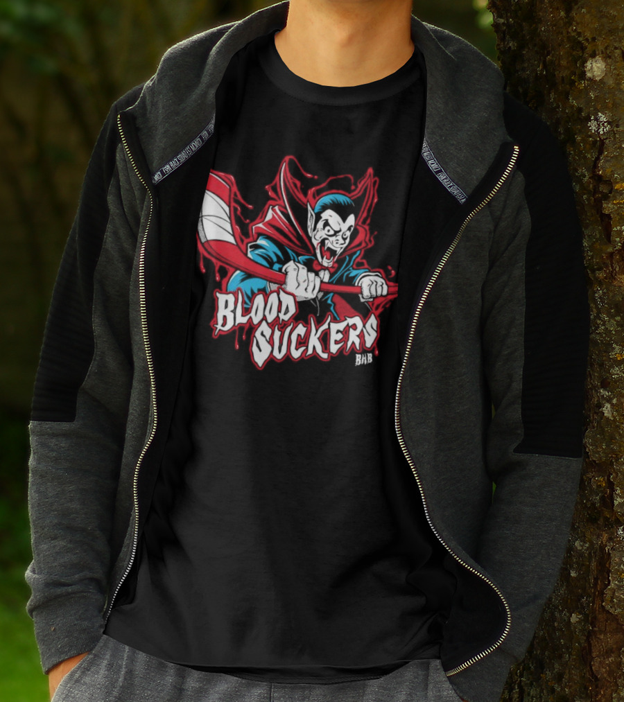Count Dracula Blood Suckers Hockey Vampire T-Shirt