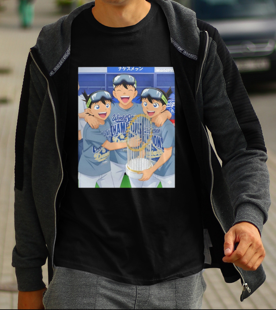 World Series Champions Dodgers Anime Celebration Dodgers Stadium 2025 T-Shirt