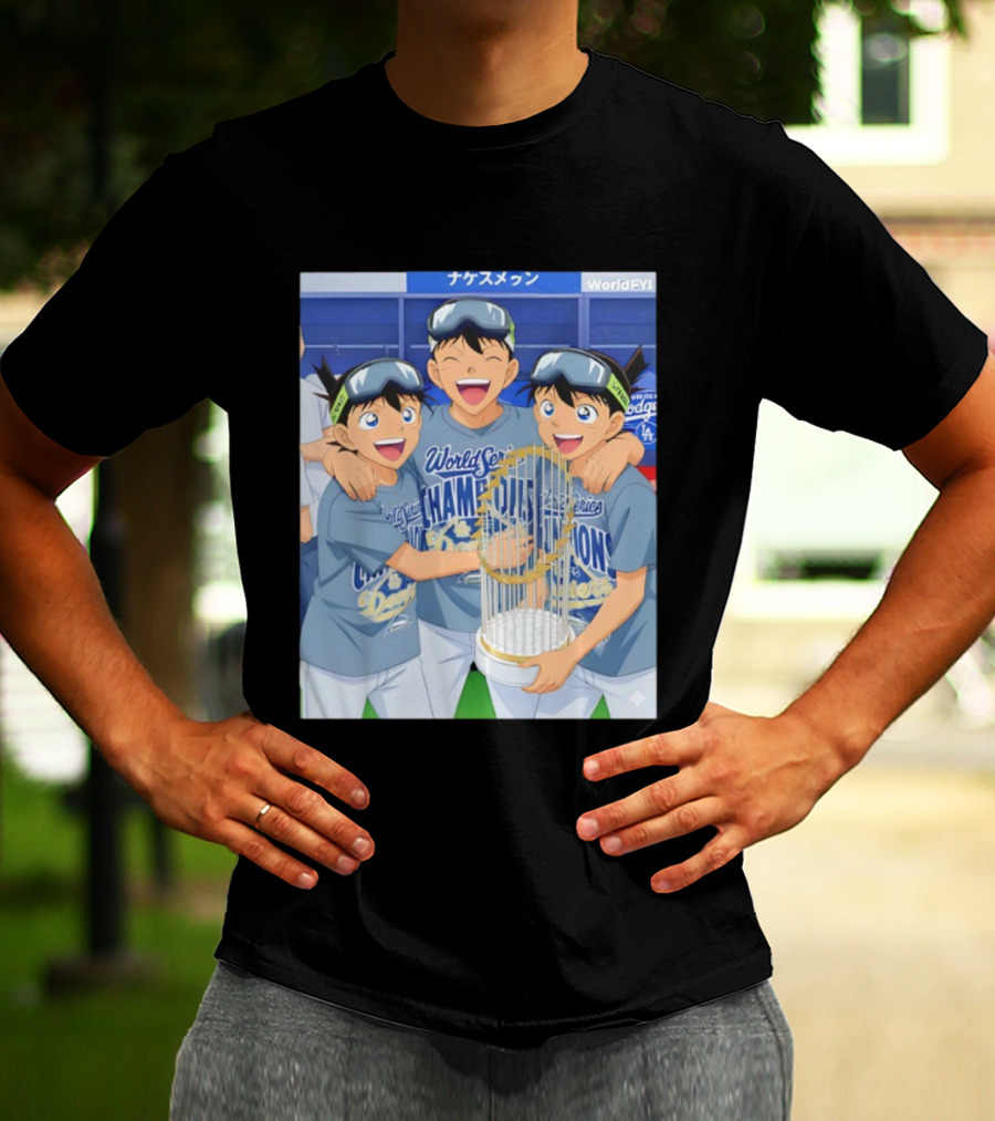 World Series Champions Dodgers Anime Celebration Dodgers Stadium 2025 T-Shirt