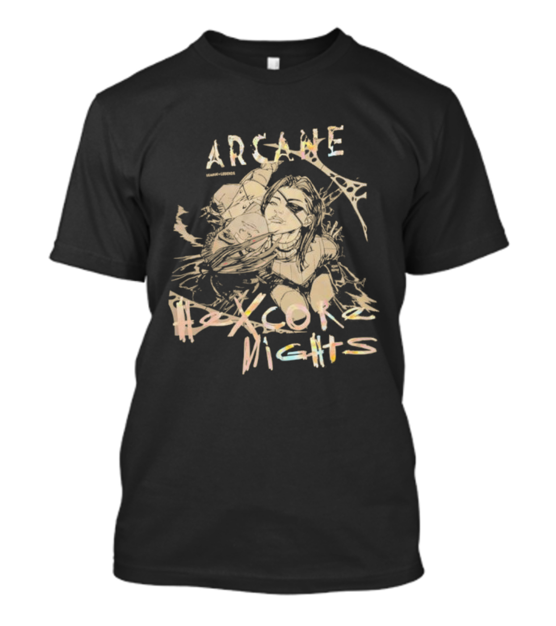 Arcane Hexcore Nights League Of Legends Fan Art T-Shirt