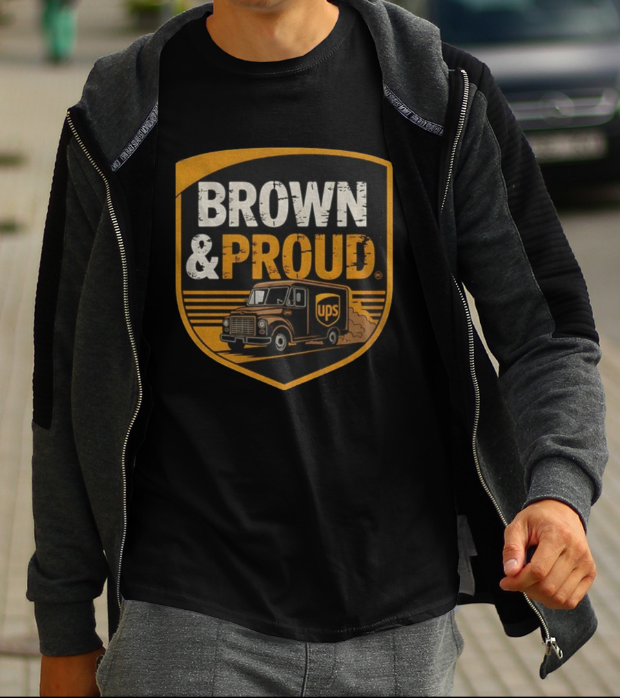 BROWN & PROUD UPS Driver Pride Vintage Style T-Shirt