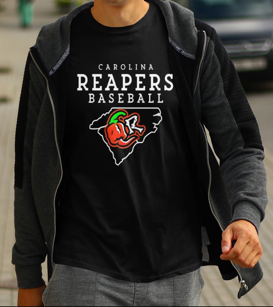 Carolina Reapers Baseball CR North Carolina Map 2026 T-Shirt