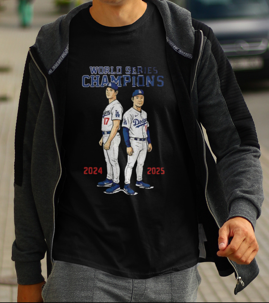 Dodgers World Series Champions 2024 2025 Ohtani Yamamoto T-Shirt