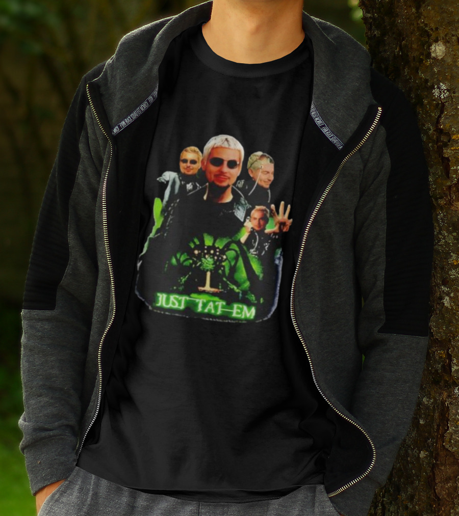 Justin Barona Just Tat Em Matrix Parody 90s Pop Culture T-Shirt
