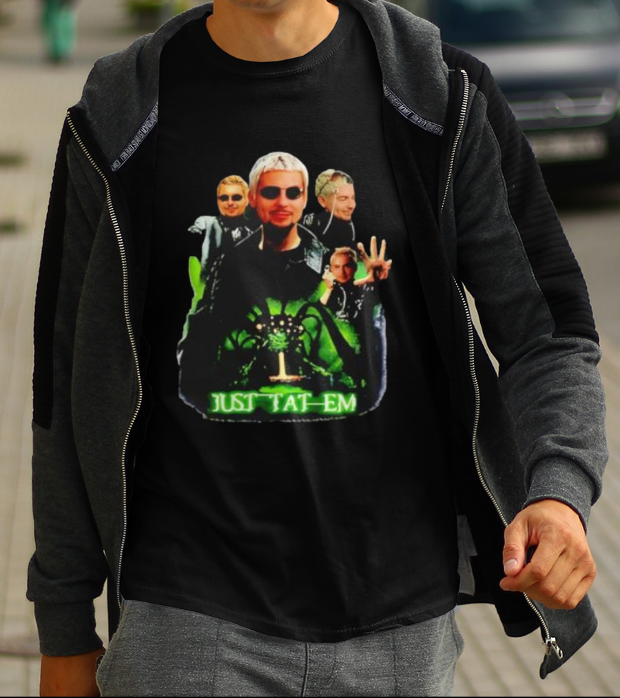 Justin Barona Just Tat Em Matrix Parody 90s Pop Culture T-Shirt