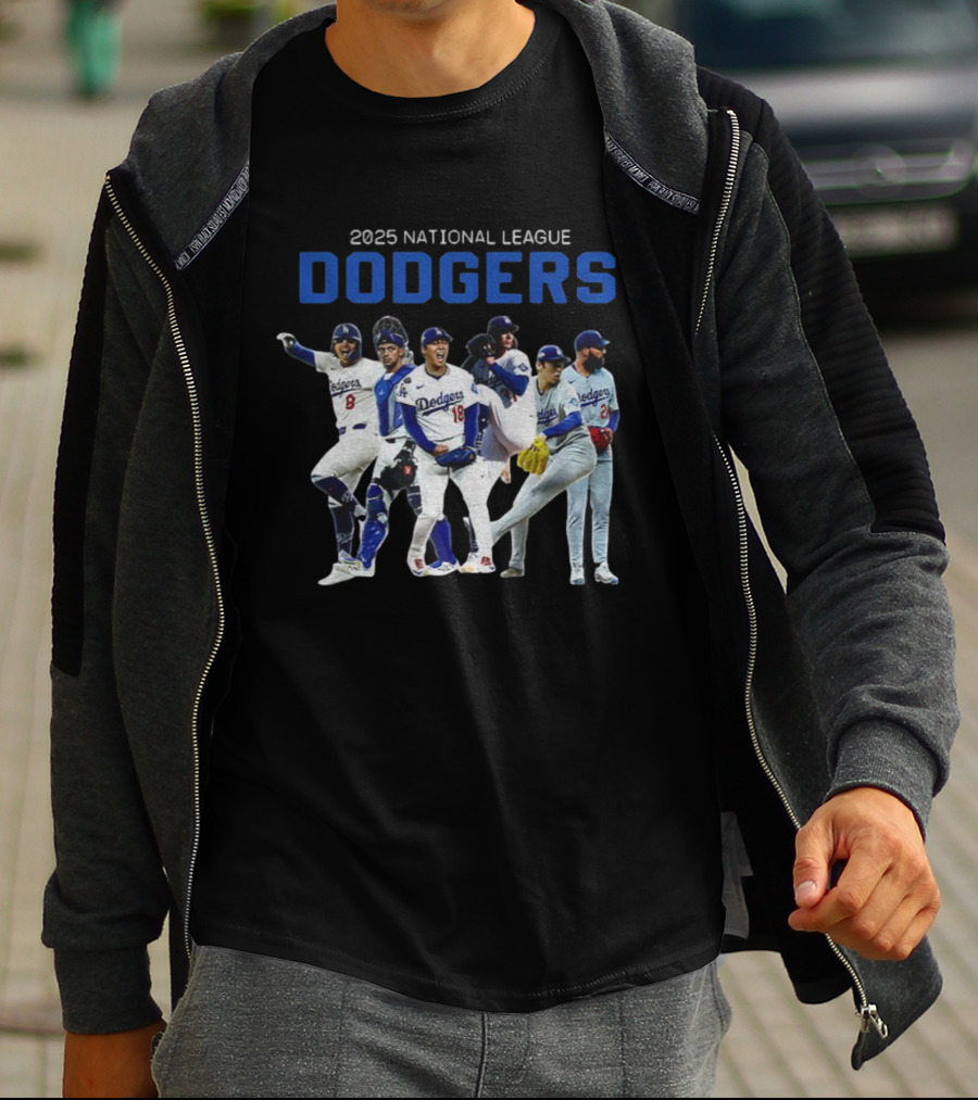 2025 National League Dodgers Champions Players T-Shirt