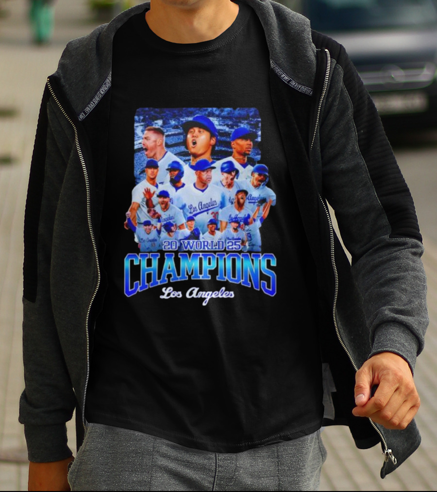 Los Angeles 2025 World Champions Dodgers Team T-Shirt