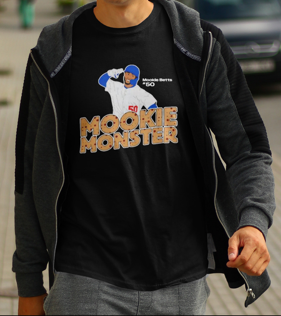 Los Angeles Dodgers Mookie Betts Mookie Monster #50 2025 World Series Champions T-Shirt