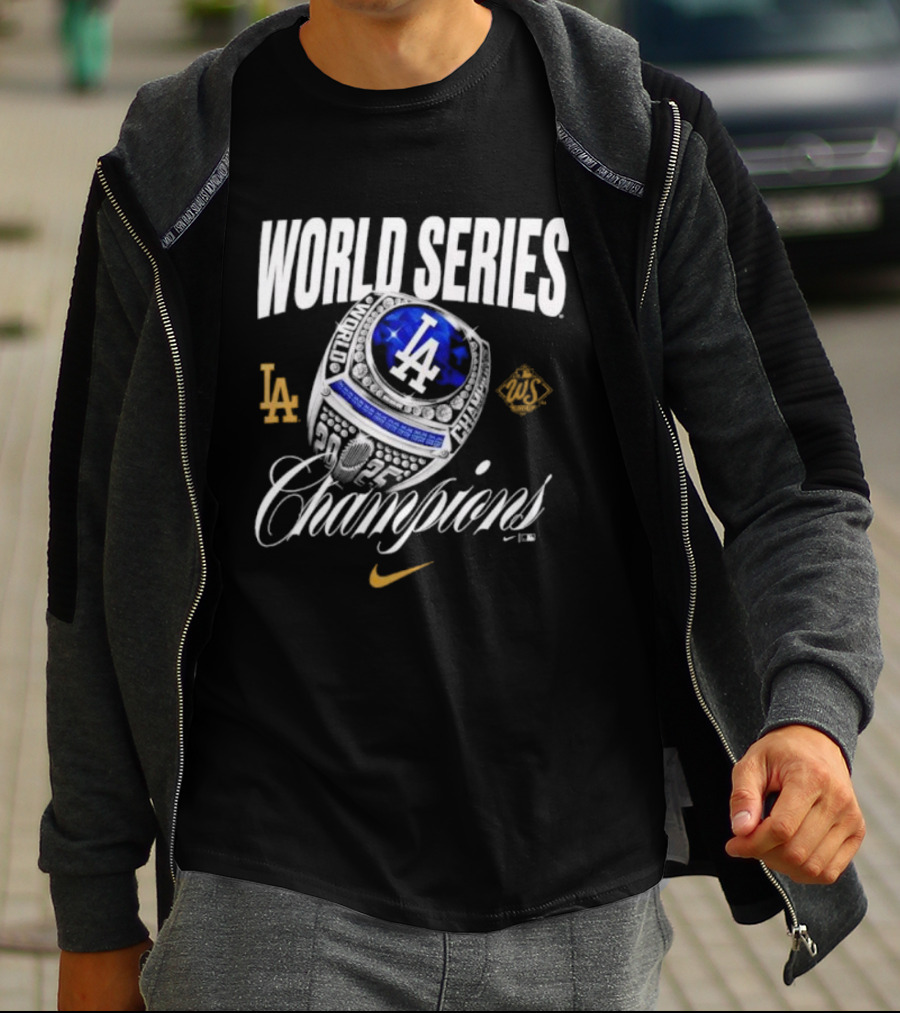 Los Angeles Dodgers Nike World Series Champions Ring 2025 T-Shirt