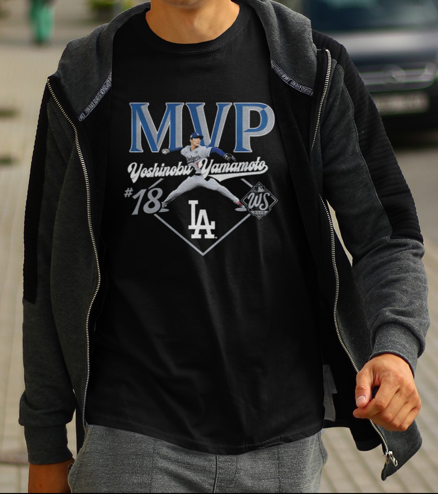 Yoshinobu Yamamoto MVP Los Angeles Dodgers 2025 World Series Champions #18 T-Shirt