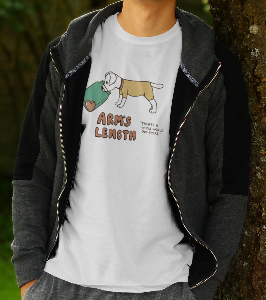 Arm's Length "There's A Whole World Out There" Dog Carrying Heart 2025 Tour T-Shirt
