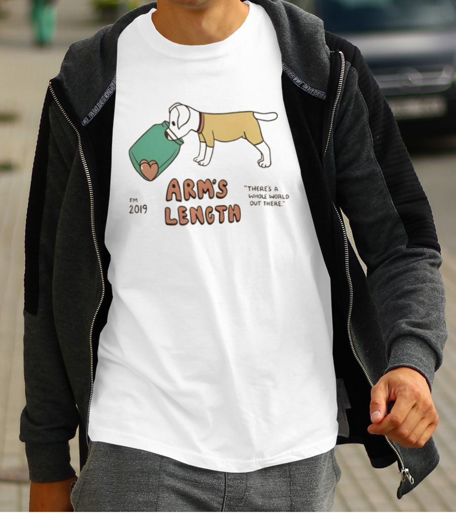 Arm's Length "There's A Whole World Out There" Dog Carrying Heart 2025 Tour T-Shirt