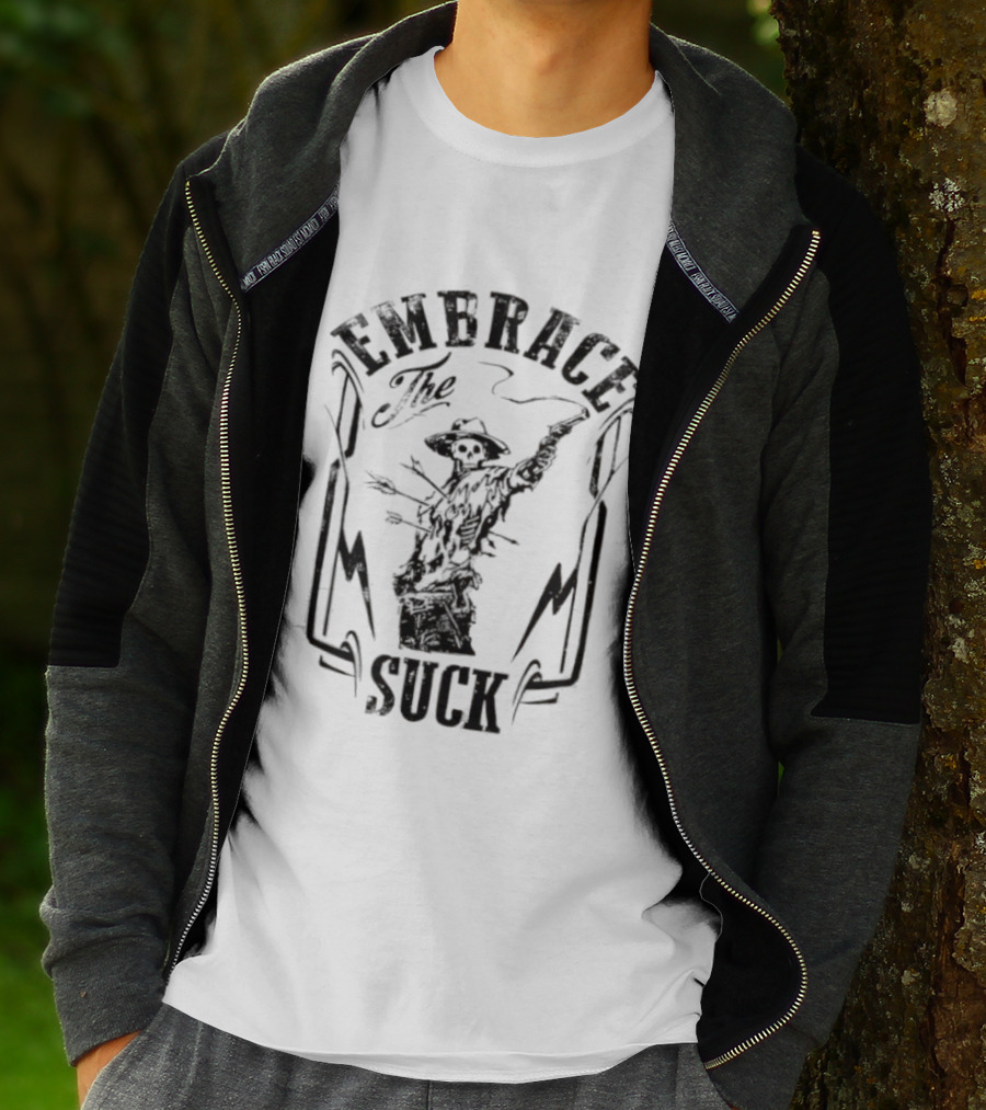 Embrace The Suck Military Soldier With Arrows And Lightning T-Shirt