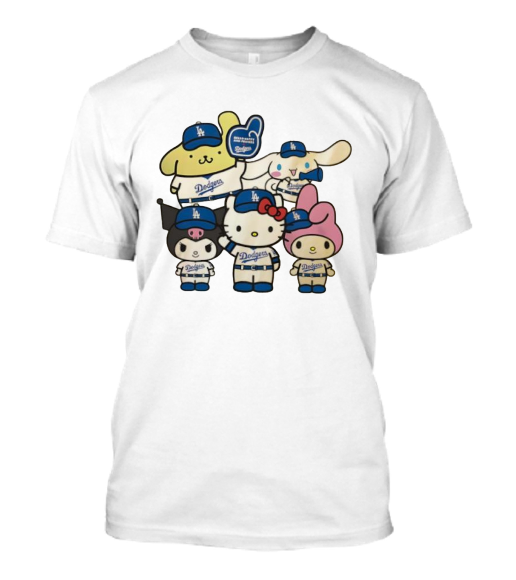 Hello Kitty Dodgers Collaboration MLB World Series 2025 Champions Back-to-Back T-Shirt