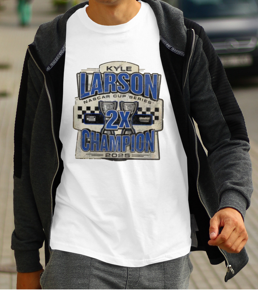 Kyle Larson NASCAR Cup Series 2X Champion 2025 Hendrick Motorsports T-Shirt