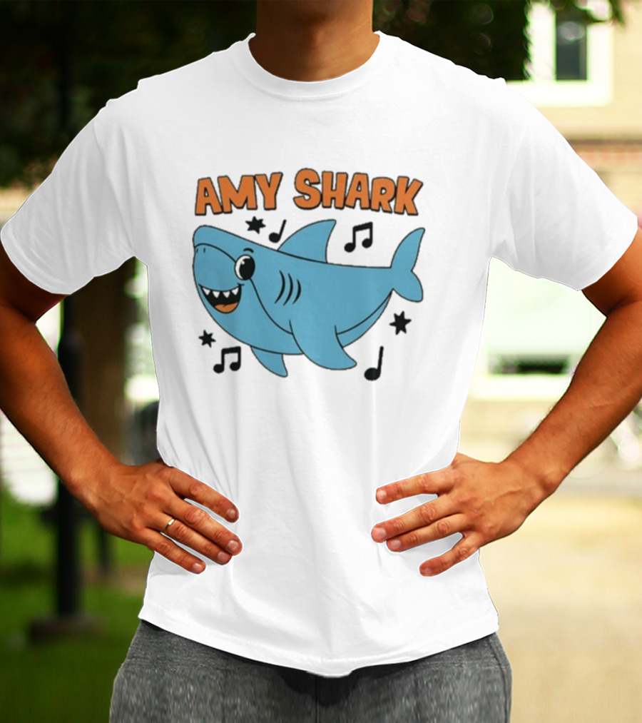 Amy Shark Cartoon Music Notes Tour 2025 T-Shirt