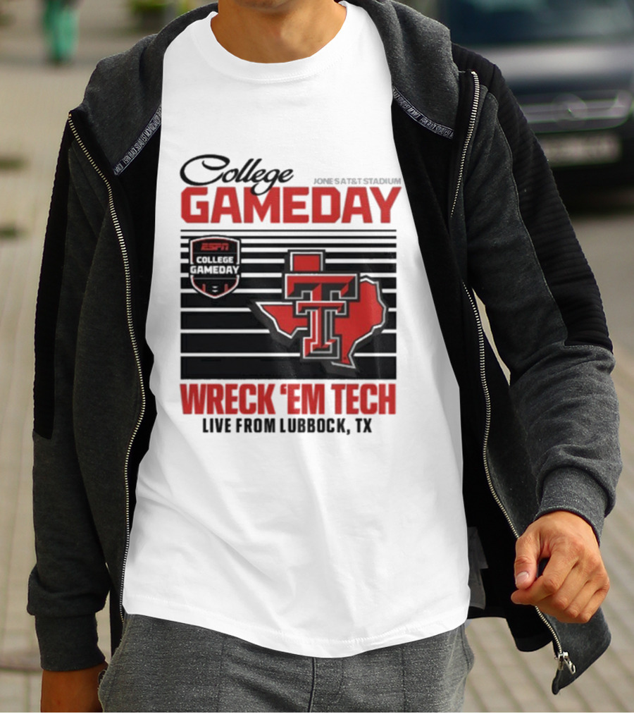 Texas Tech Gameday Wreck 'Em Jones AT&T Stadium ESPN College 2025 T-Shirt