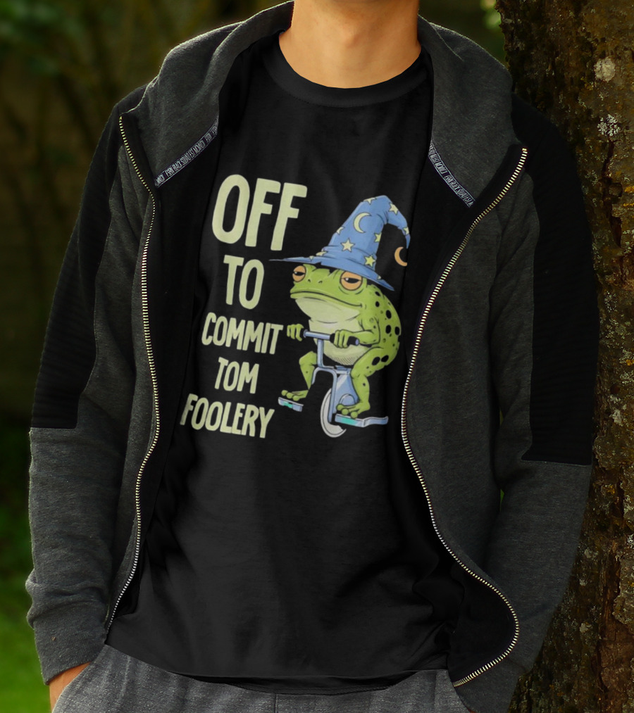 Frog Wizard On Unicycle Off To Commit Tom Foolery Lupin Hat T-Shirt