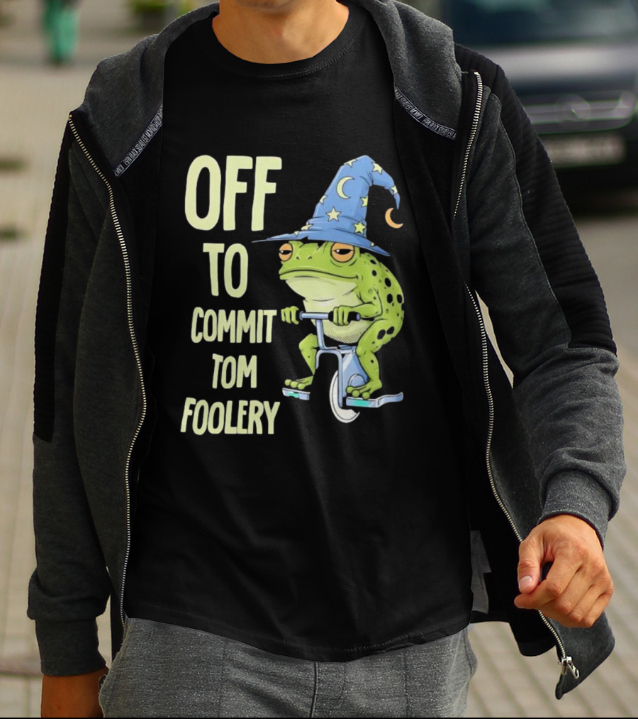 Frog Wizard On Unicycle Off To Commit Tom Foolery Lupin Hat T-Shirt