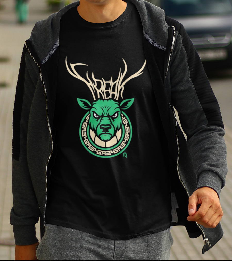 Milwaukee Bucks Deer Freak NBA Mascot Antlers T-Shirt