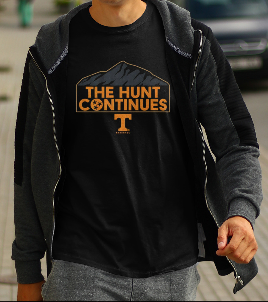 Tennessee Volunteers Baseball The Hunt Continues Mountain Orange T-Shirt