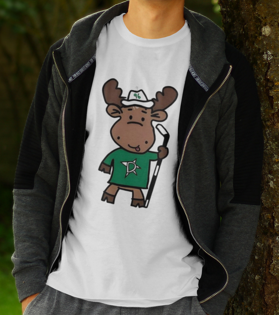 Doodle Moose Has Entered The Chat Dallas Stars Hockey Fan Art T-Shirt