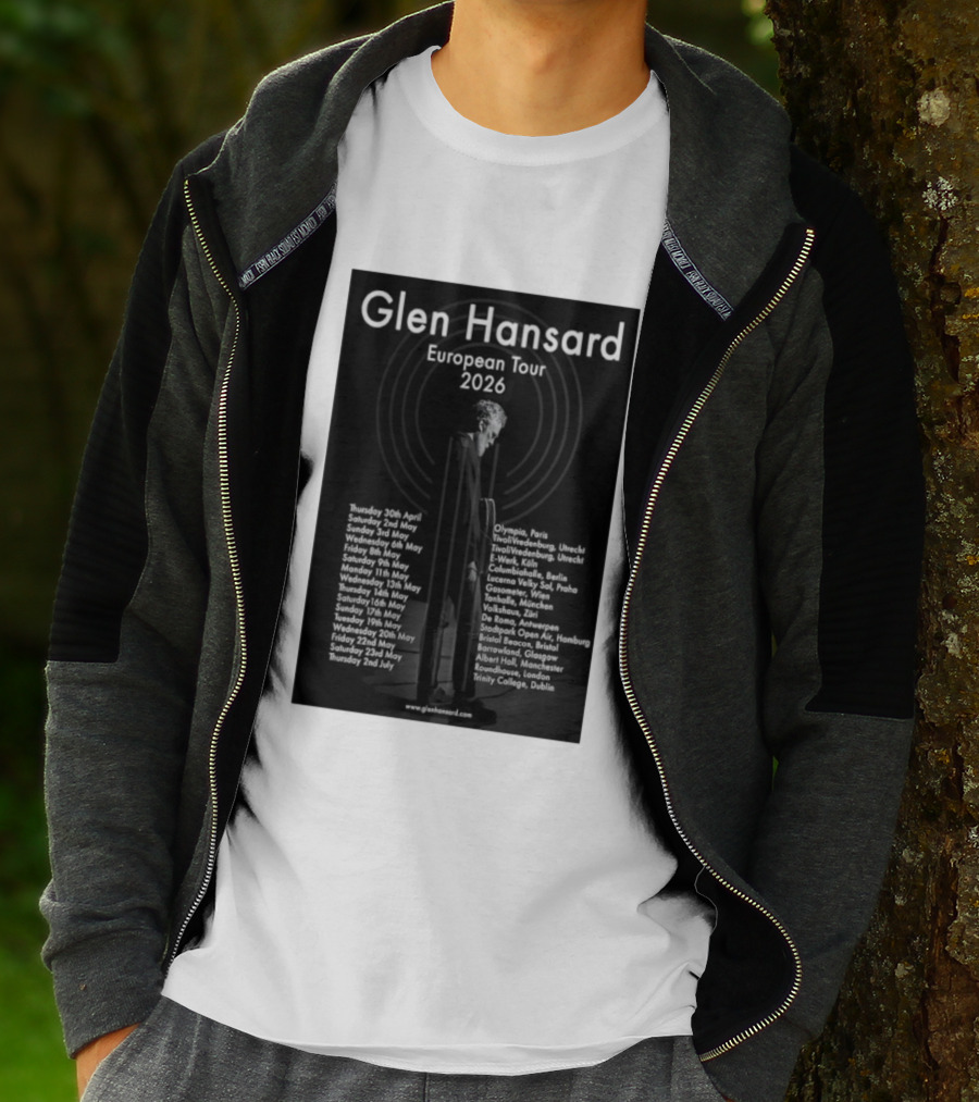Glen Hansard European Tour 2026 Dates And Venues With Cities Including Paris Berlin Vienna Glasgow T-Shirt