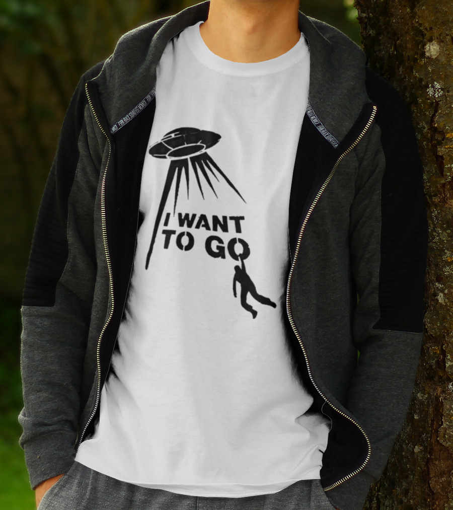 I Want To Go Alien Abduction UFO T-Shirt
