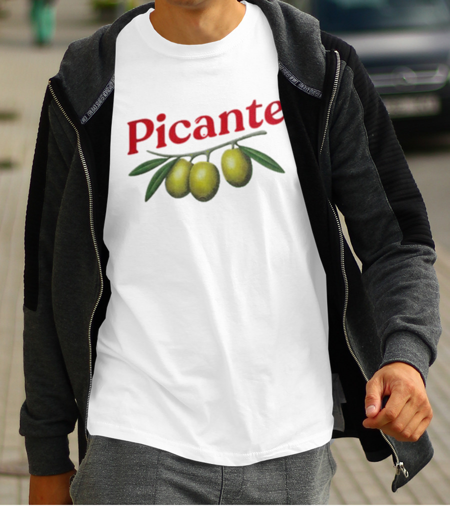 Picante Olive Trio With Branch Design T-Shirt
